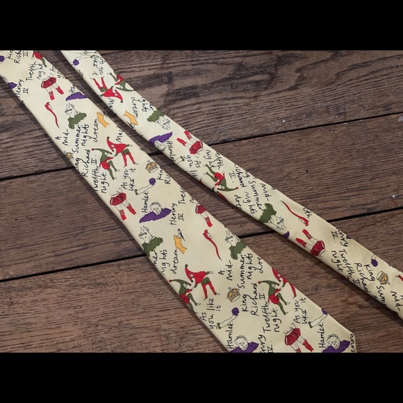 Vintage Arkle Scotland Shakespeare Plays Silk Tie - Picture 4 of 12